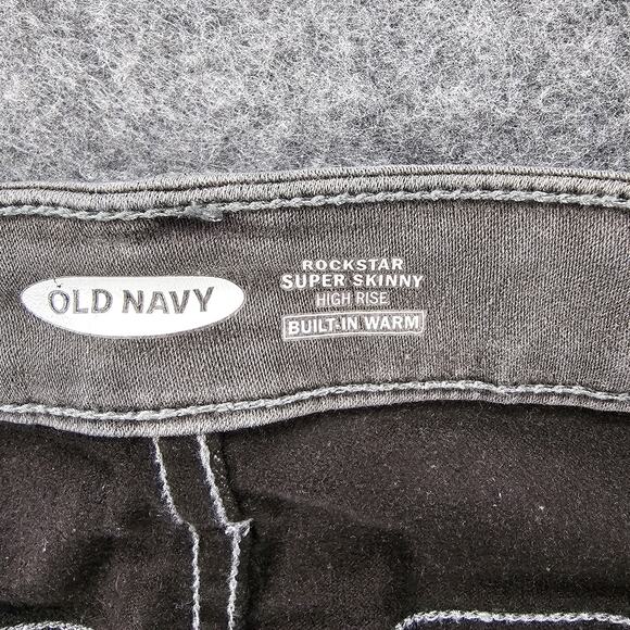 Old Navy Rockstar Jeans Size 14 Womens High Rise Super Skinny Built In Warm - Picture 12 of 15